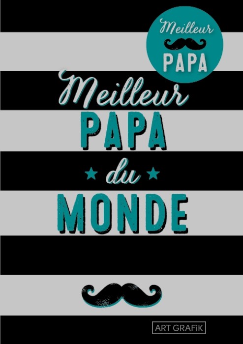 Carte + badge magnétique "Meilleur papa du monde"
